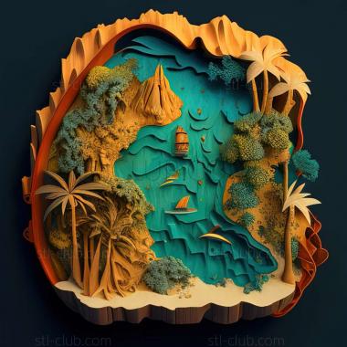 3D model island (STL)